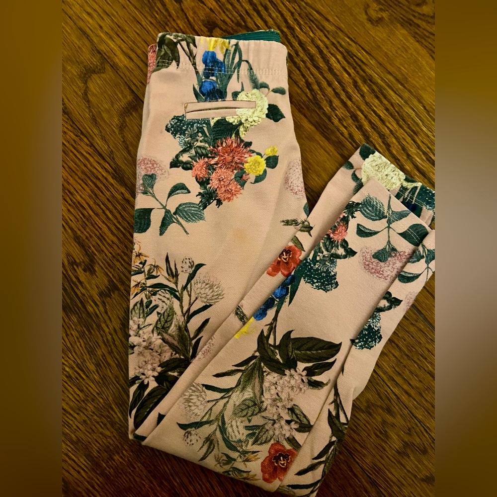 Zara floral girls pants